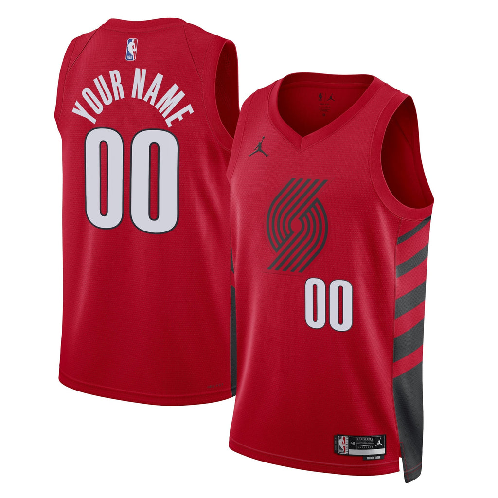Unisex Portland Trail Blazers Jordan Brand Red 2022/23 Swingman Custom Jersey - Statement Edition product image 2, provided