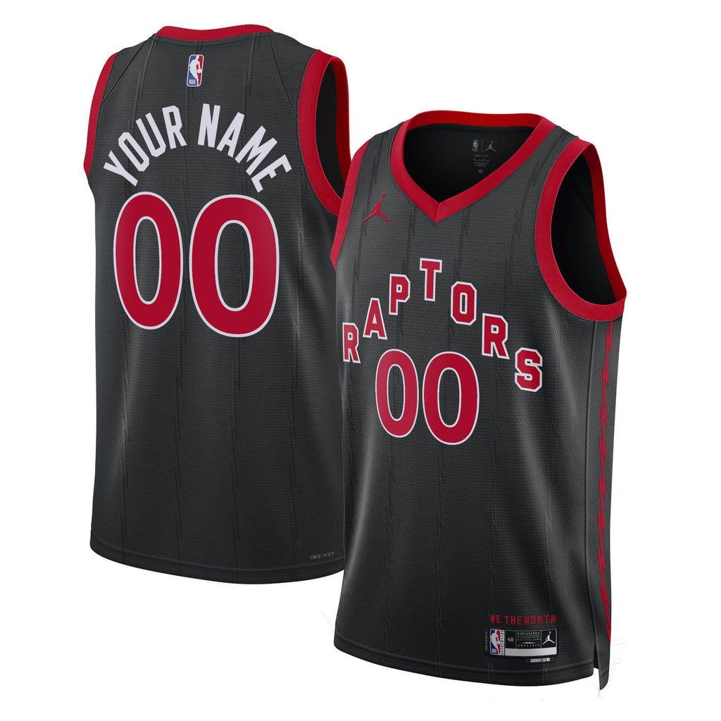 Unisex Toronto Raptors Jordan Brand Black 2022/23 Swingman Custom Jersey - Statement Edition product image 1, provided for