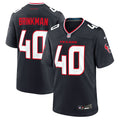 Houston Texans Austin Brinkman Navy Team Game Jersey product image 1, provided for visual reference and product detail review