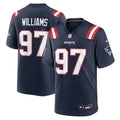 New England Patriots Milton Williams Navy Team Game Jersey product image 1, provided for visual reference and product detail