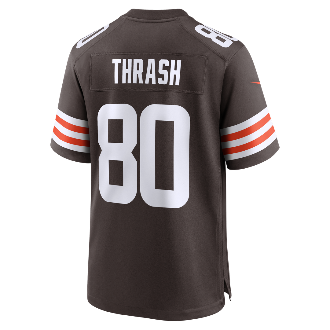 Cleveland Browns Jamari Thrash Brown Team Game Jersey product image 3, provided for visual reference and product detail