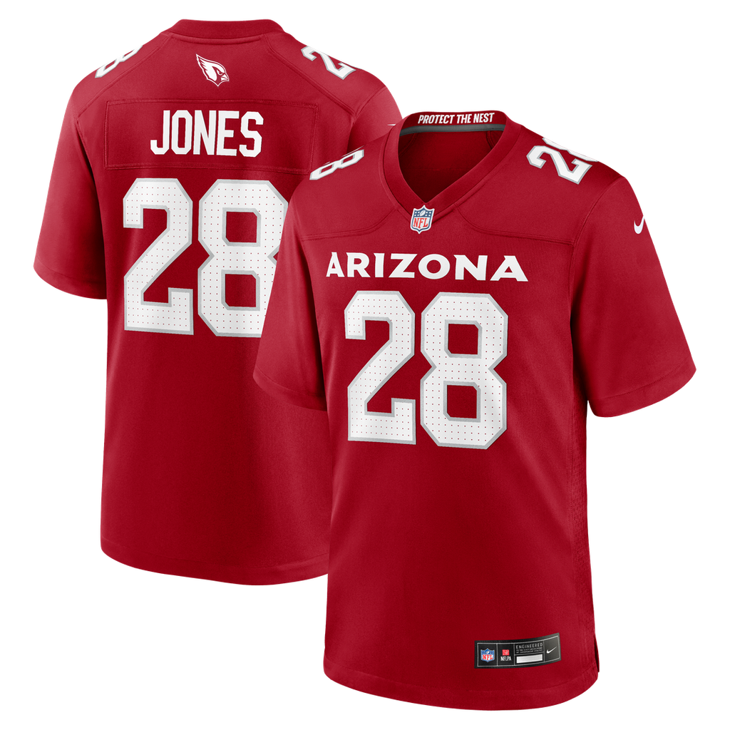 Arizona Cardinals Elijah Jones Cardinal Team Game Jersey product image 1, provided for visual reference and product detail