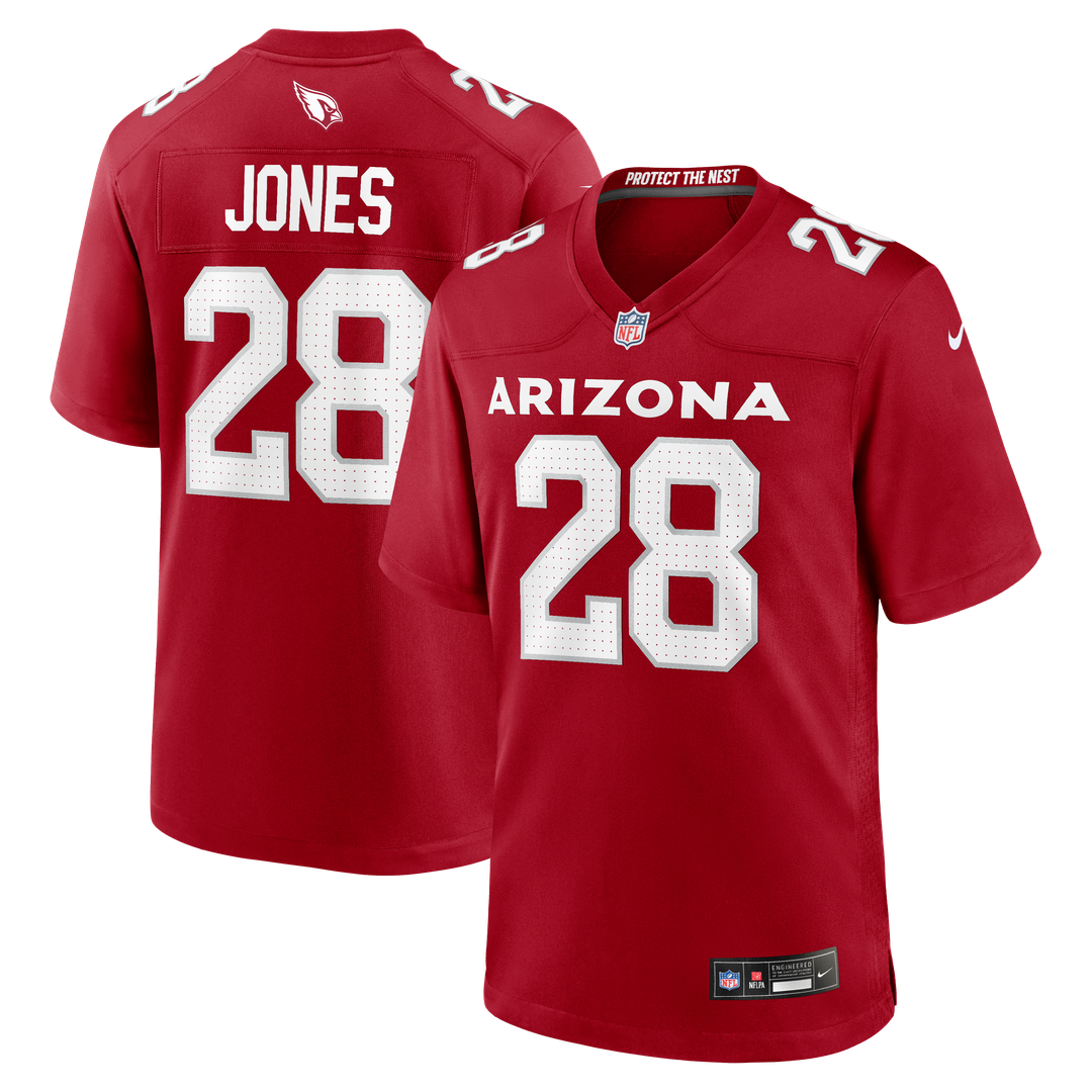 Arizona Cardinals Elijah Jones Cardinal Team Game Jersey product image 1, provided for visual reference and product detail