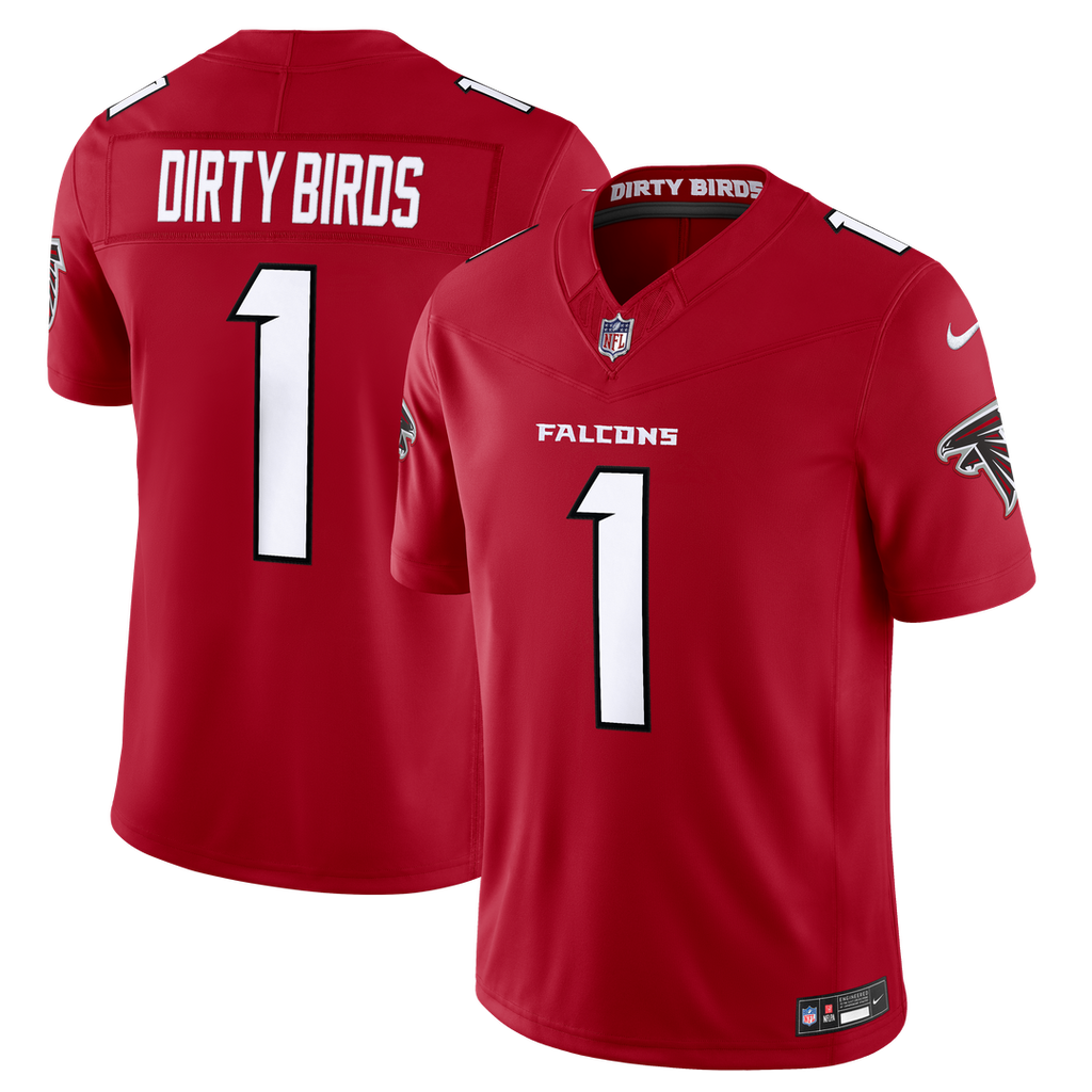 Atlanta Falcons Dirty Birds Red Team Vapor F.U.S.E. Stitched Limited Jersey product image 1, provided for visual reference