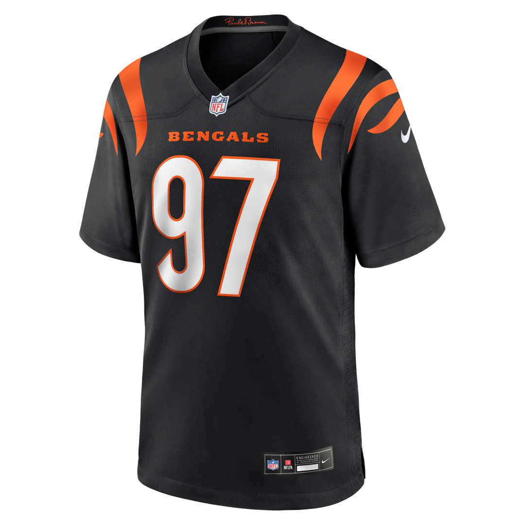 Cincinnati Bengals Dexter Lawrence II Black Game Jersey product image 7, provided for visual reference and product detail