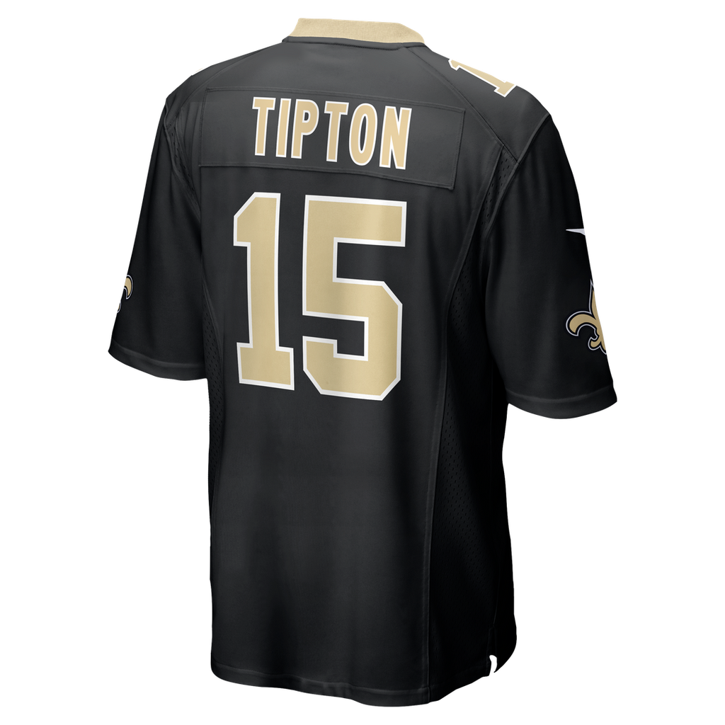New Orleans Saints Mason Tipton Black Team Game Jersey product image 3, provided for visual reference and product detail