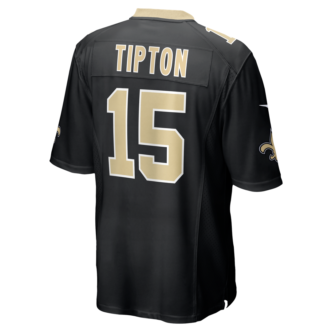 New Orleans Saints Mason Tipton Black Team Game Jersey product image 3, provided for visual reference and product detail