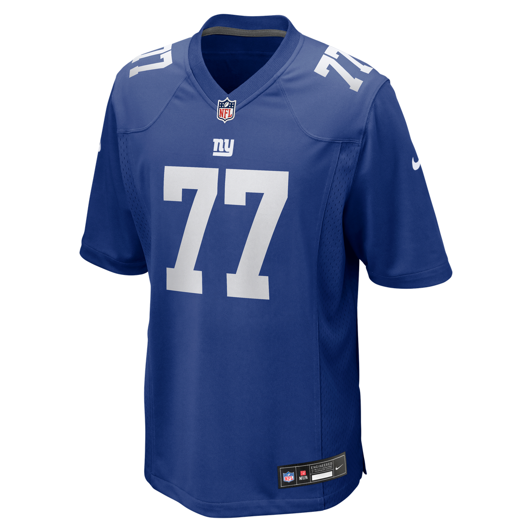 New York Giants Daniel Faalele Royal Team Game Jersey product image 4, provided for visual reference and product detail