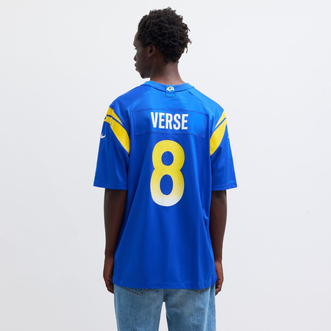 Los Angeles Rams Jared Verse Royal Player Game Jersey product image 15, provided for visual reference and product detail