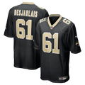 New Orleans Saints Drew Desjarlais Black Game Player Jersey product image 1, provided for visual reference and product