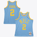 Los Angeles Lakers Derek Fisher 2001 Swingman Authentic Basketball Jersey - Columbia Blue product image 1, provided for