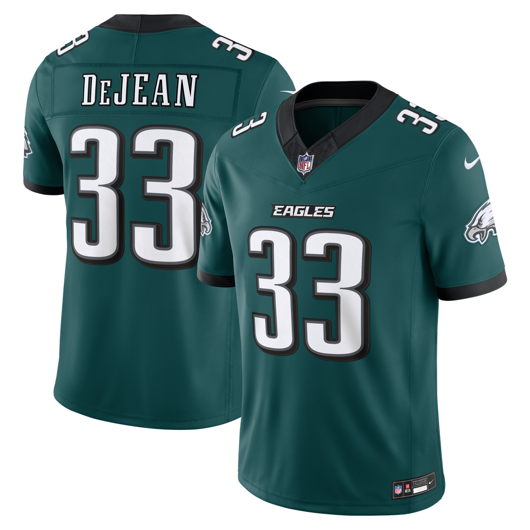 Philadelphia Eagles Cooper DeJean Midnight Green Team Vapor F.U.S.E. Stitched Limited Jersey product image 1, provided for