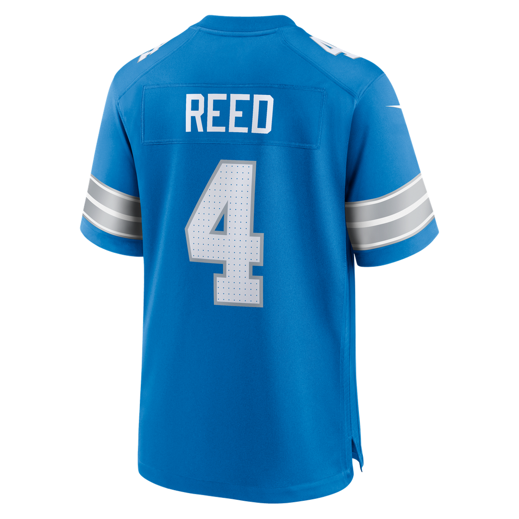 Detroit Lions D.J. Reed Blue Team Game Jersey product image 3, provided for visual reference and product detail review