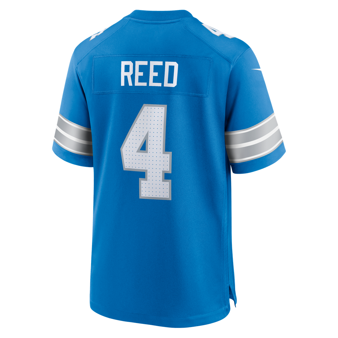 Detroit Lions D.J. Reed Blue Team Game Jersey product image 3, provided for visual reference and product detail review