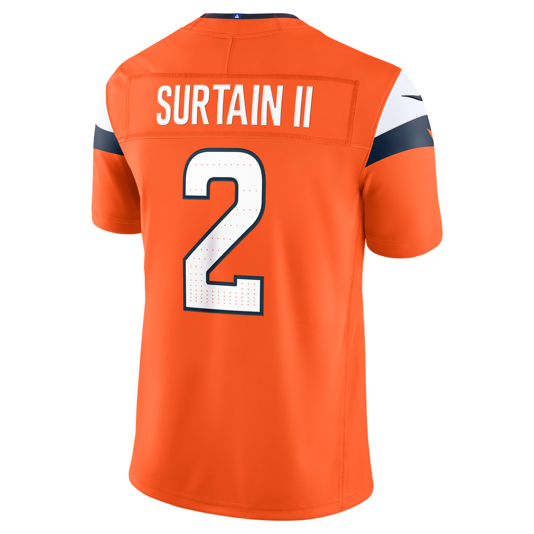Denver Broncos Pat Surtain II Navy Alternate Vapor F.U.S.E. Stitched Limited Jersey product image 13, provided for visual