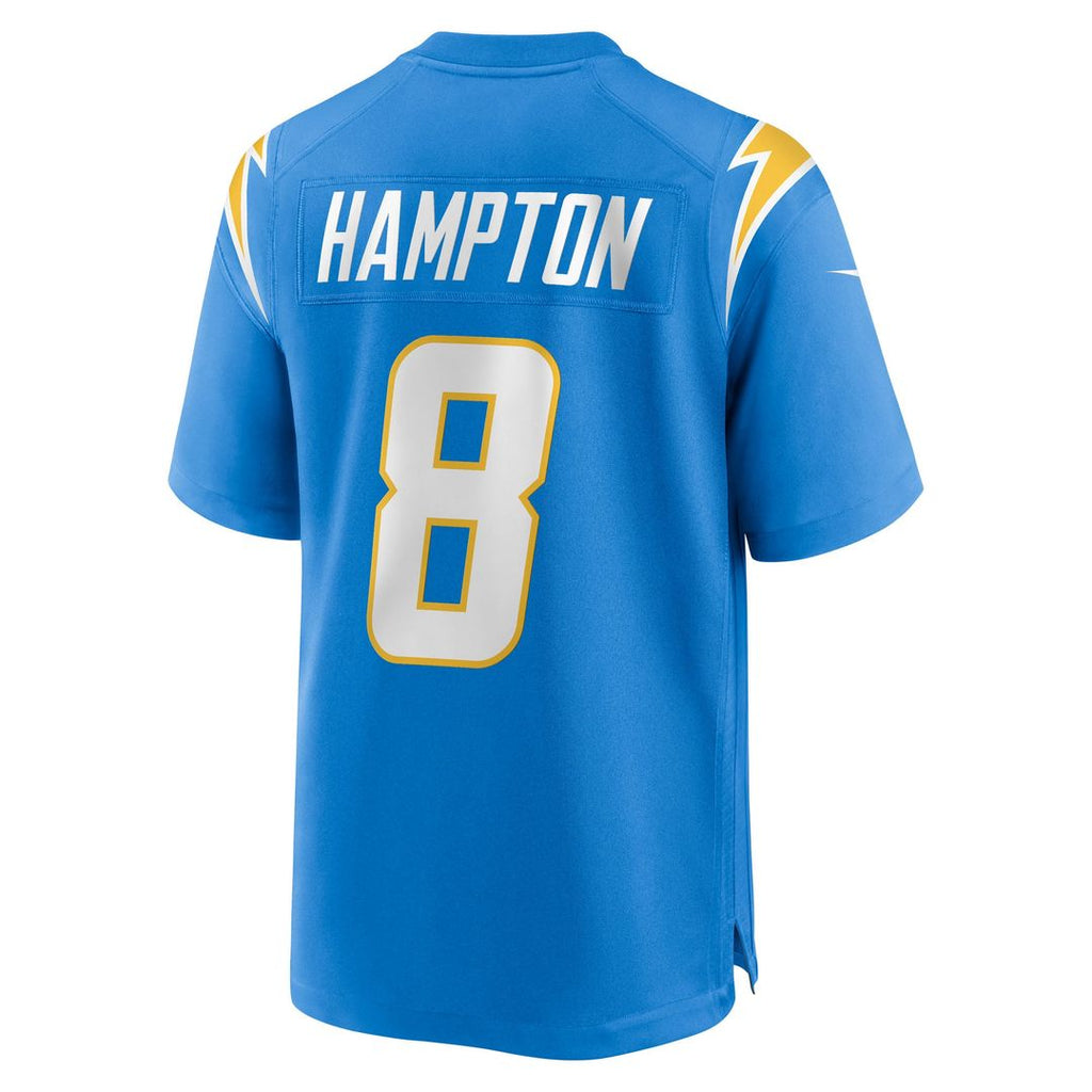 Los Angeles Chargers Omarion Hampton Navy Alternate Super Chargers Game Player Jersey product image 9, provided for visual