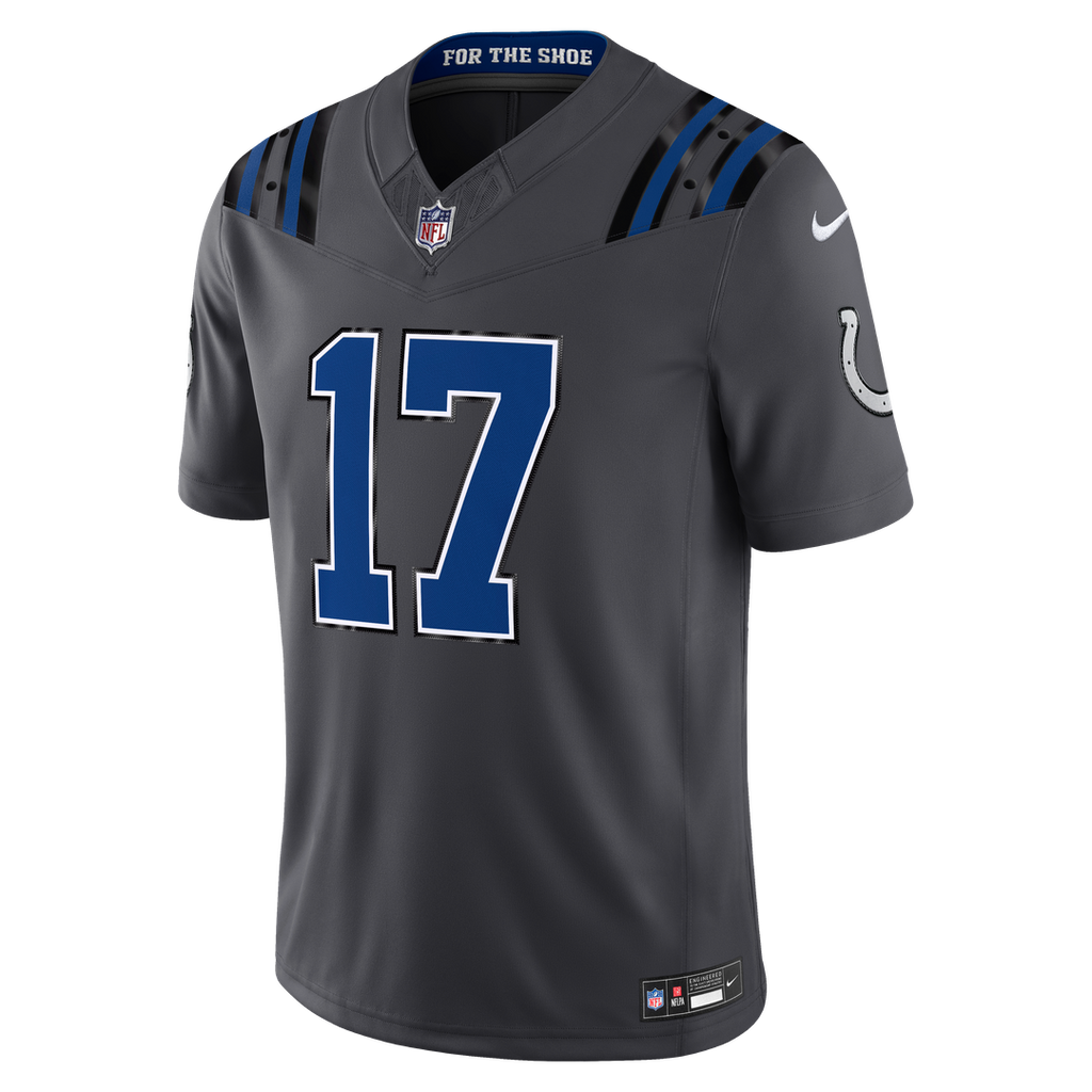 Indianapolis Colts Daniel Jones Anthracite 2026 Rivalries Collection Stitched Limited Jersey product image 2, provided for