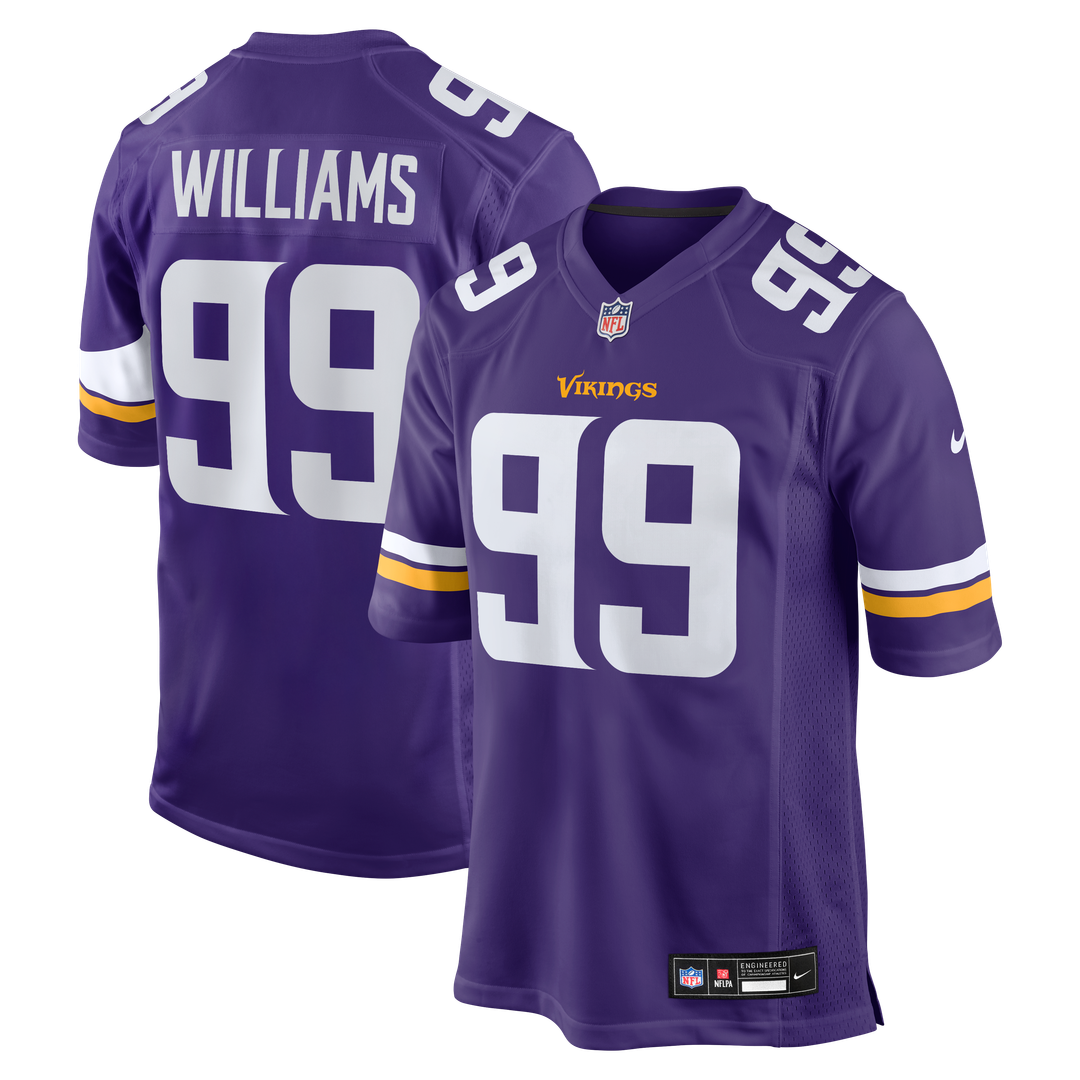 Minnesota Vikings Elijah Williams Purple Team Game Jersey product image 1, provided for visual reference and product detail