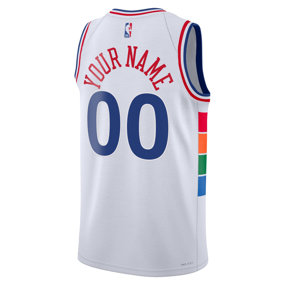 Unisex Philadelphia 76ers Nike White 2024/25 Custom Swingman Jersey - City Edition product image 4, provided for visual