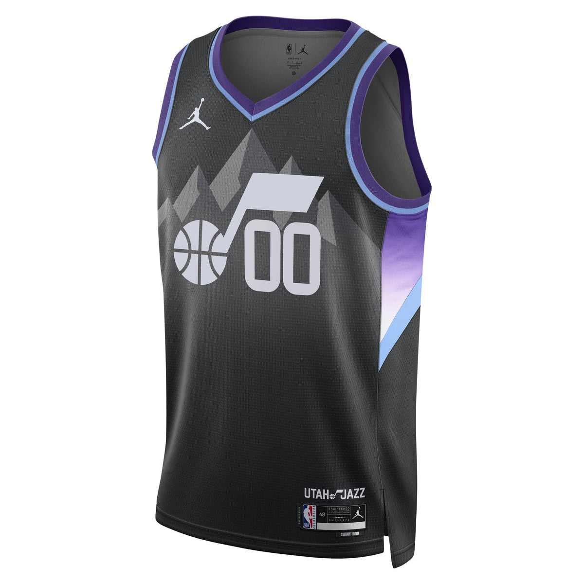 Unisex Utah Jazz Jordan Brand Black 2024/25 Custom Swingman Jersey - Statement Edition product image 3, provided for visual