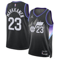 Unisex Utah Jazz Lauri Markkanen Jordan Brand Black 2024/25 Swingman Jersey - Statement Edition product image 1, provided