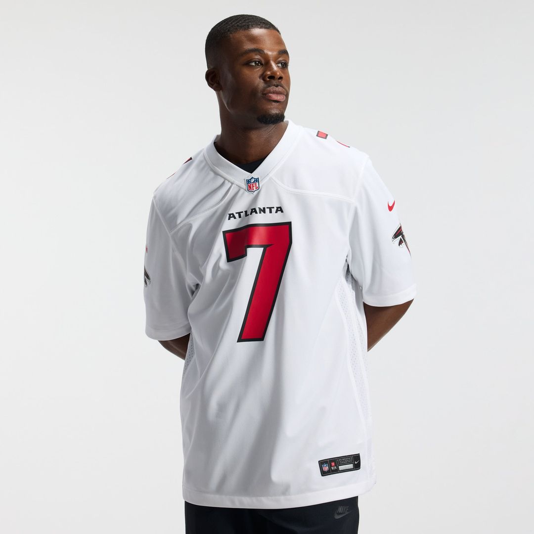 Atlanta Falcons Bijan Robinson White Game Jersey product image 12, provided for visual reference and product detail review