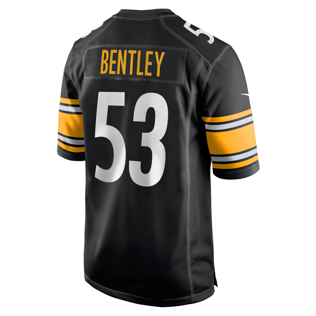 Pittsburgh Steelers JaWhaun Bentley Black Team Game Jersey product image 3, provided for visual reference and product detail