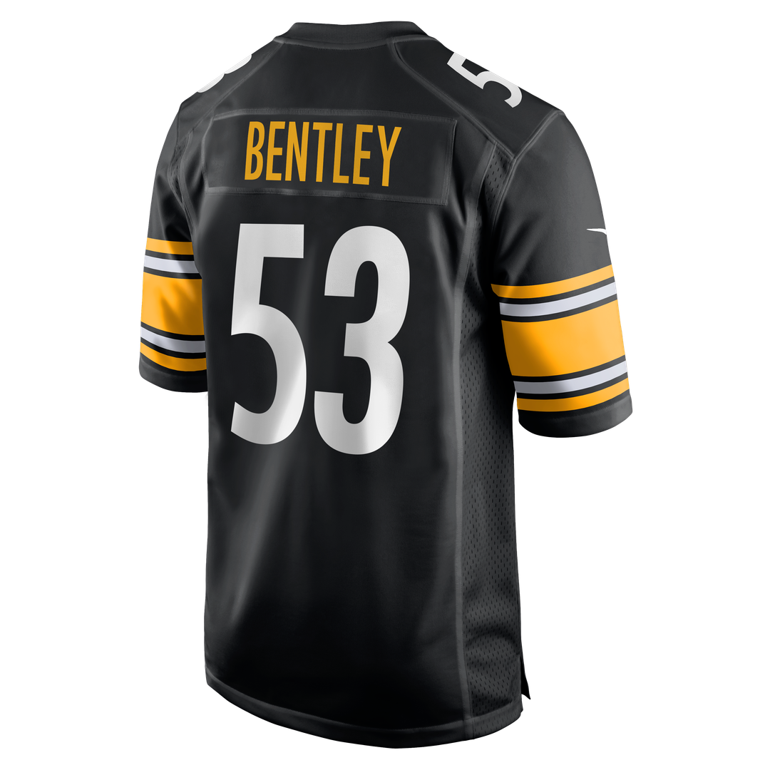 Pittsburgh Steelers JaWhaun Bentley Black Team Game Jersey product image 3, provided for visual reference and product detail