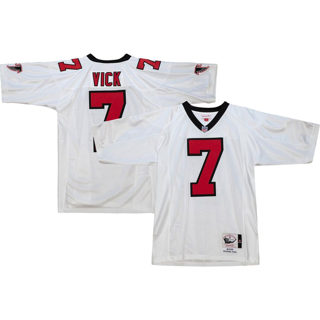 Atlanta Falcons 2003 Michael Vick Red Authentic Throwback Retired Player Jersey product image 11, provided for visual