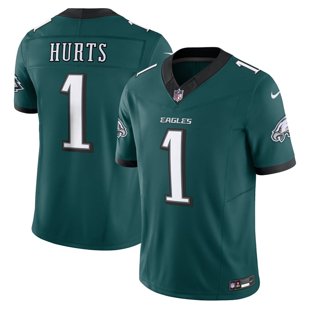 Philadelphia Eagles Jalen Hurts Kelly Green Vapor F.U.S.E. Limited Jersey product image 10, provided for visual reference