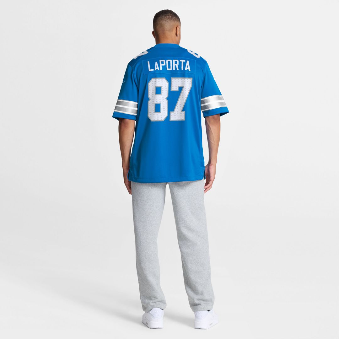 Detroit Lions Sam LaPorta White White Game Jersey product image 11, provided for visual reference and product detail review