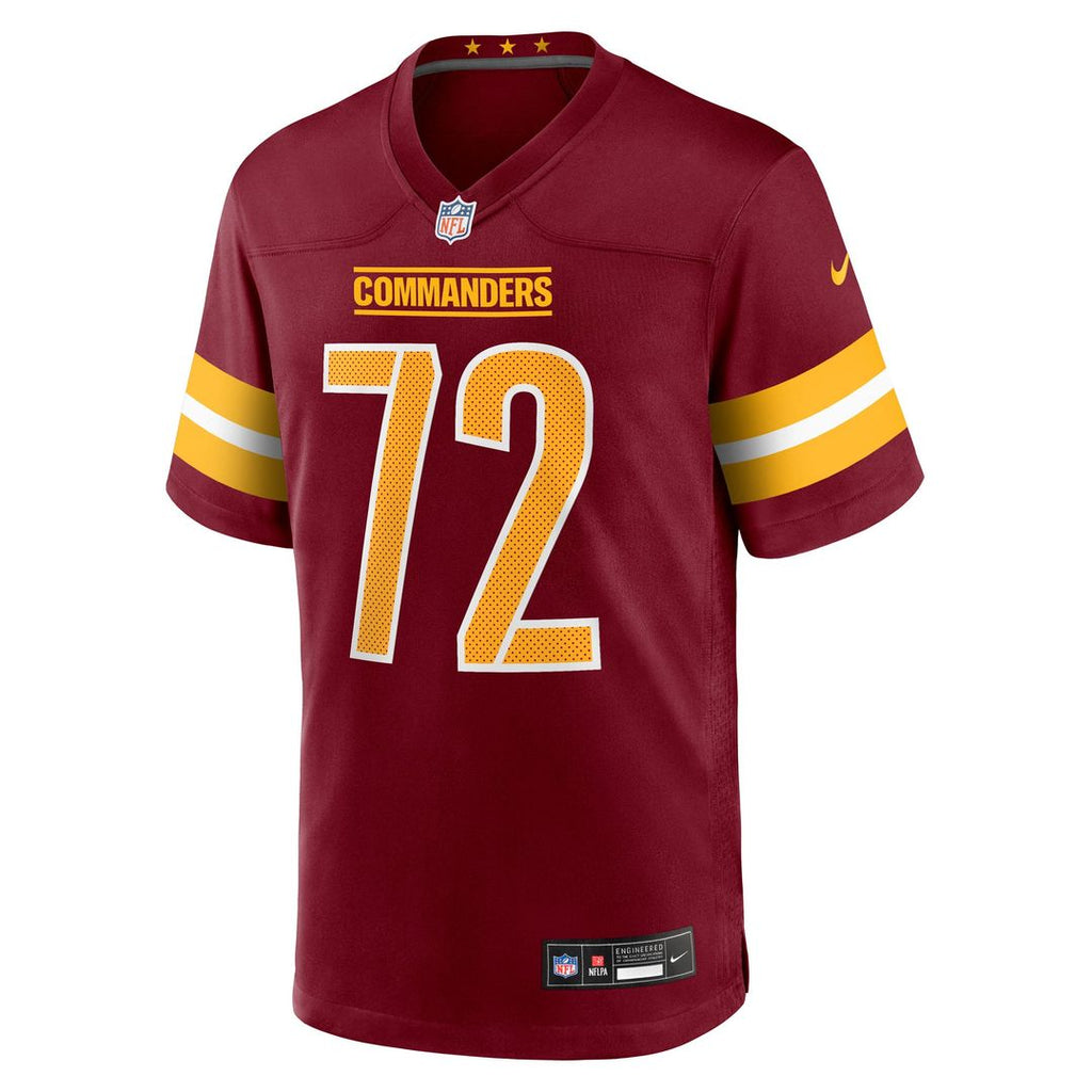 Washington Commanders Josh Conerly Jr. Burgundy Team Game Jersey product image 2, provided for visual reference and product