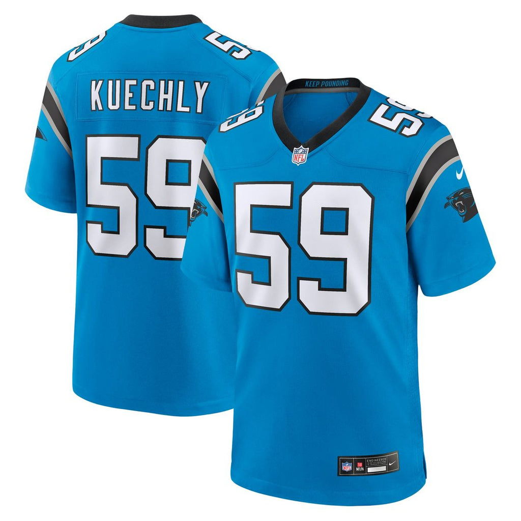 Carolina Panthers Luke Kuechly Black Team Game Jersey product image 13, provided for visual reference and product detail