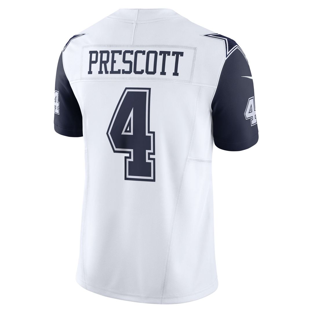 Dallas Cowboys Dak Prescott Navy Vapor F.U.S.E. Limited Jersey product image 9, provided for visual reference and product