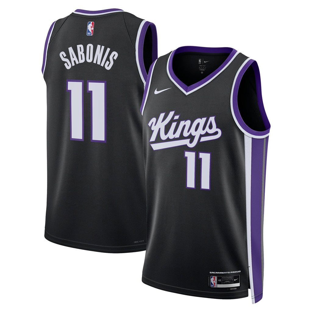 Domantas Sabonis Sacramento Kings Icon Edition Swingman Jersey - Black - Unisex product image 2, provided for visual