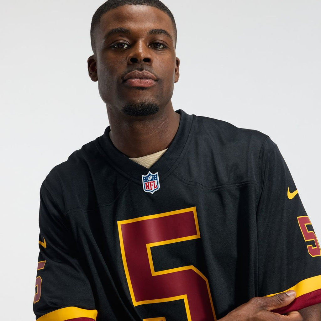 Hail Raiser Men Washington Commanders Jayden Daniels Black Alternate Game Jersey product image 10, provided for visual