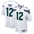 Seattle Seahawks 12s White Game Jersey product image 1, provided for visual reference and product detail review