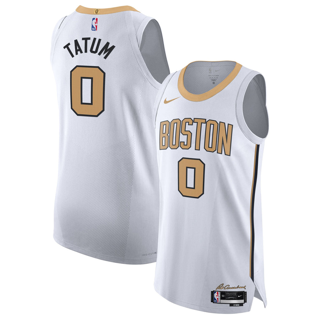 Unisex Boston Celtics Jayson Tatum Nike White 2025/26 Authentic Jersey - City Edition product image 2, provided for visual
