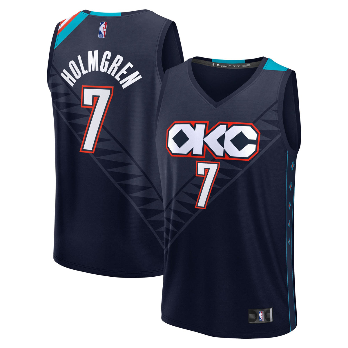 Oklahoma City Thunder Chet Holmgren Fanatics Navy 2025/26 City Edition Fast Break Jersey for Men product image 2, provided
