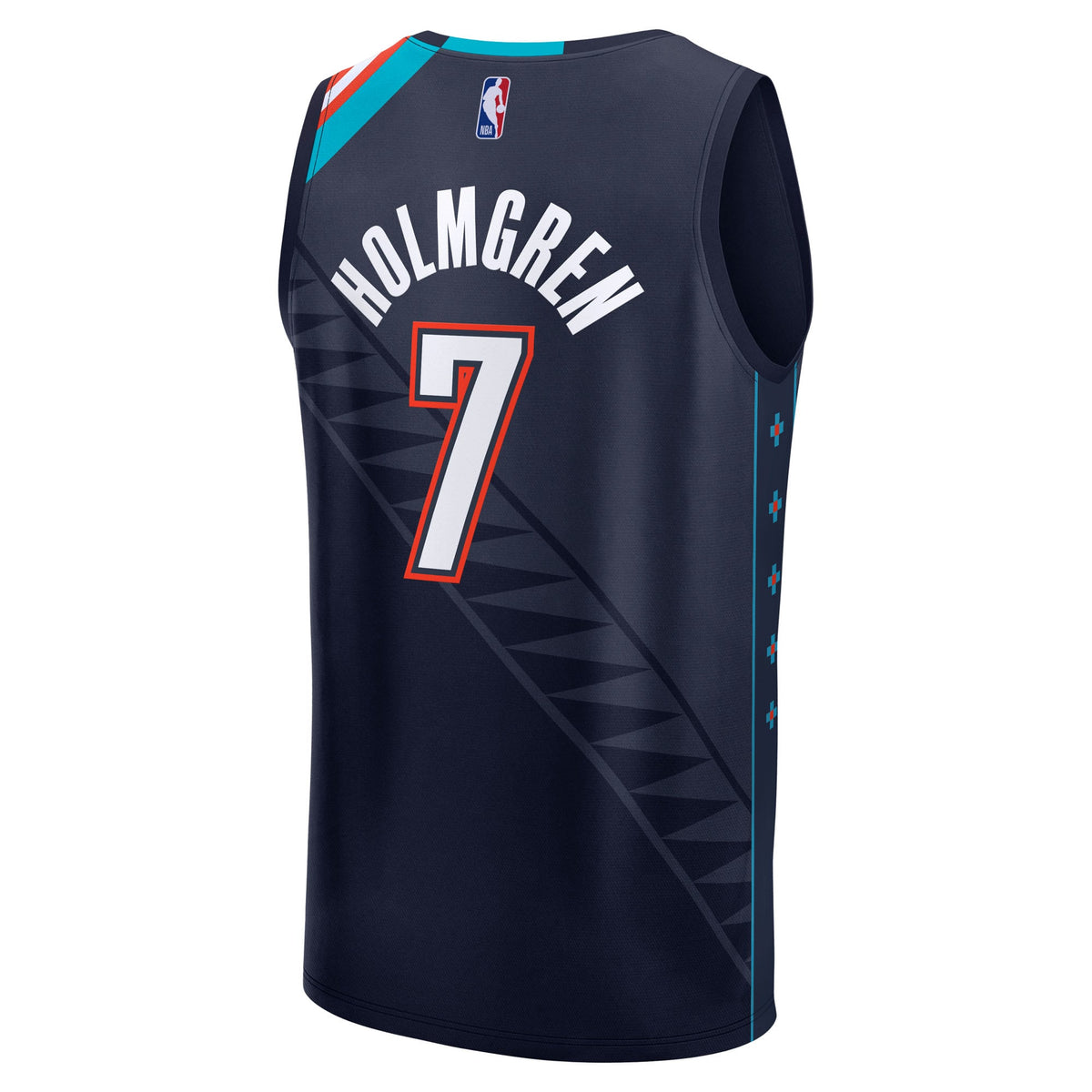 Oklahoma City Thunder Chet Holmgren Fanatics Navy 2025/26 City Edition Fast Break Jersey for Men product image 4, provided