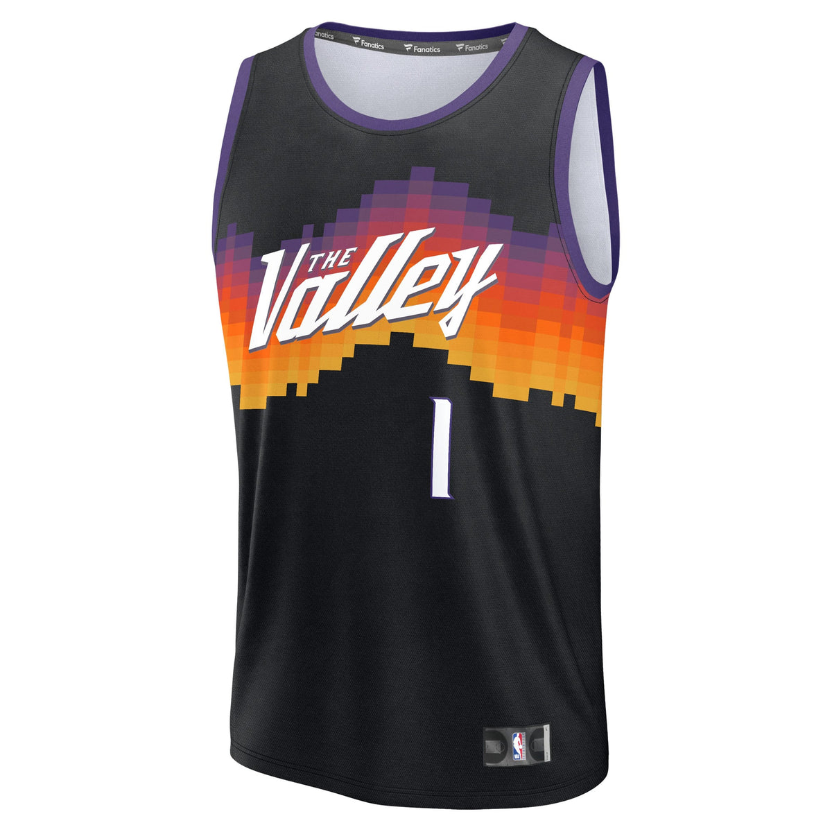 Youth Phoenix Suns Devin Booker Fanatics Black 2025/26 City Edition Fast Break Jersey product image 3, provided for visual