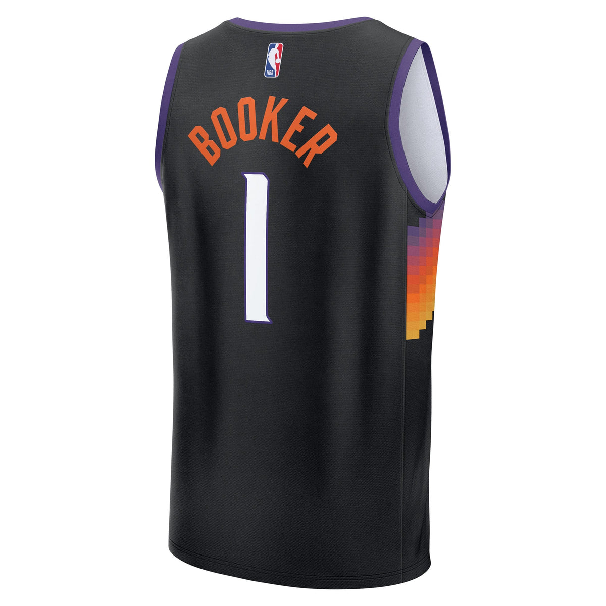 Youth Phoenix Suns Devin Booker Fanatics Black 2025/26 City Edition Fast Break Jersey product image 4, provided for visual