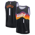 Youth Phoenix Suns Devin Booker Fanatics Black 2025/26 City Edition Fast Break Jersey product image 1, provided for visual