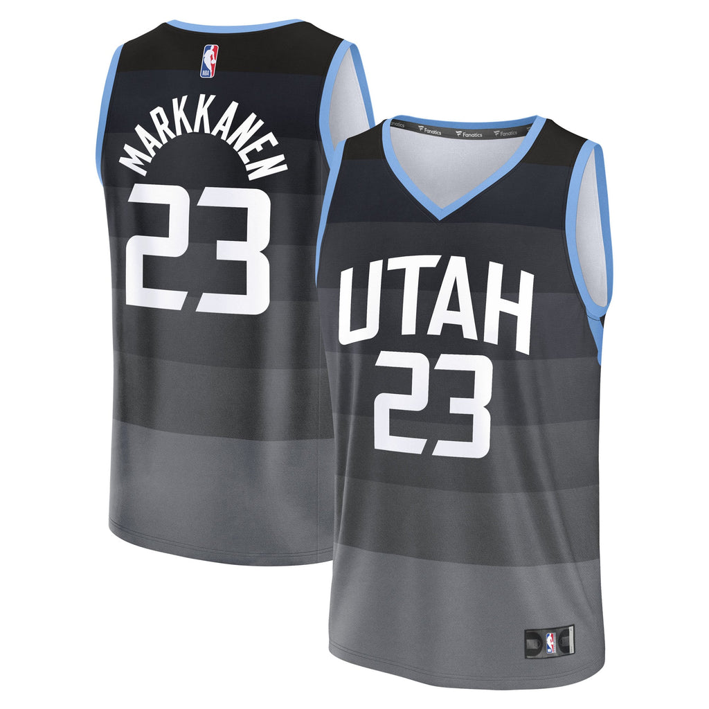 Utah Jazz Lauri Markkanen Fanatics Black 2025/26 City Edition Fast Break Jersey for Men product image 1, provided for visual