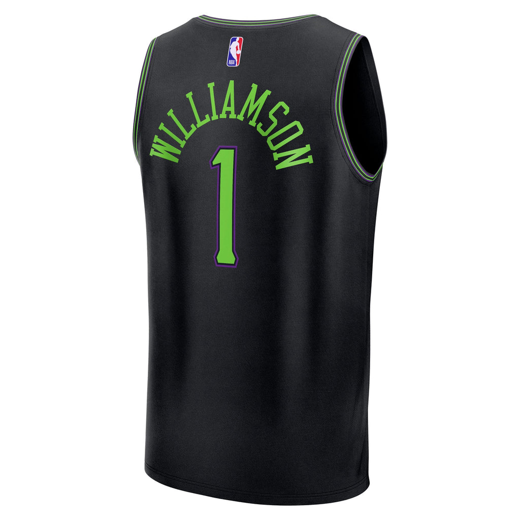 New Orleans Pelicans Zion Williamson Fanatics Black 2025/26 City Edition Fast Break Jersey for Men product image 4, provided