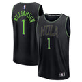 New Orleans Pelicans Zion Williamson Fanatics Black 2025/26 City Edition Fast Break Jersey for Men product image 1, provided