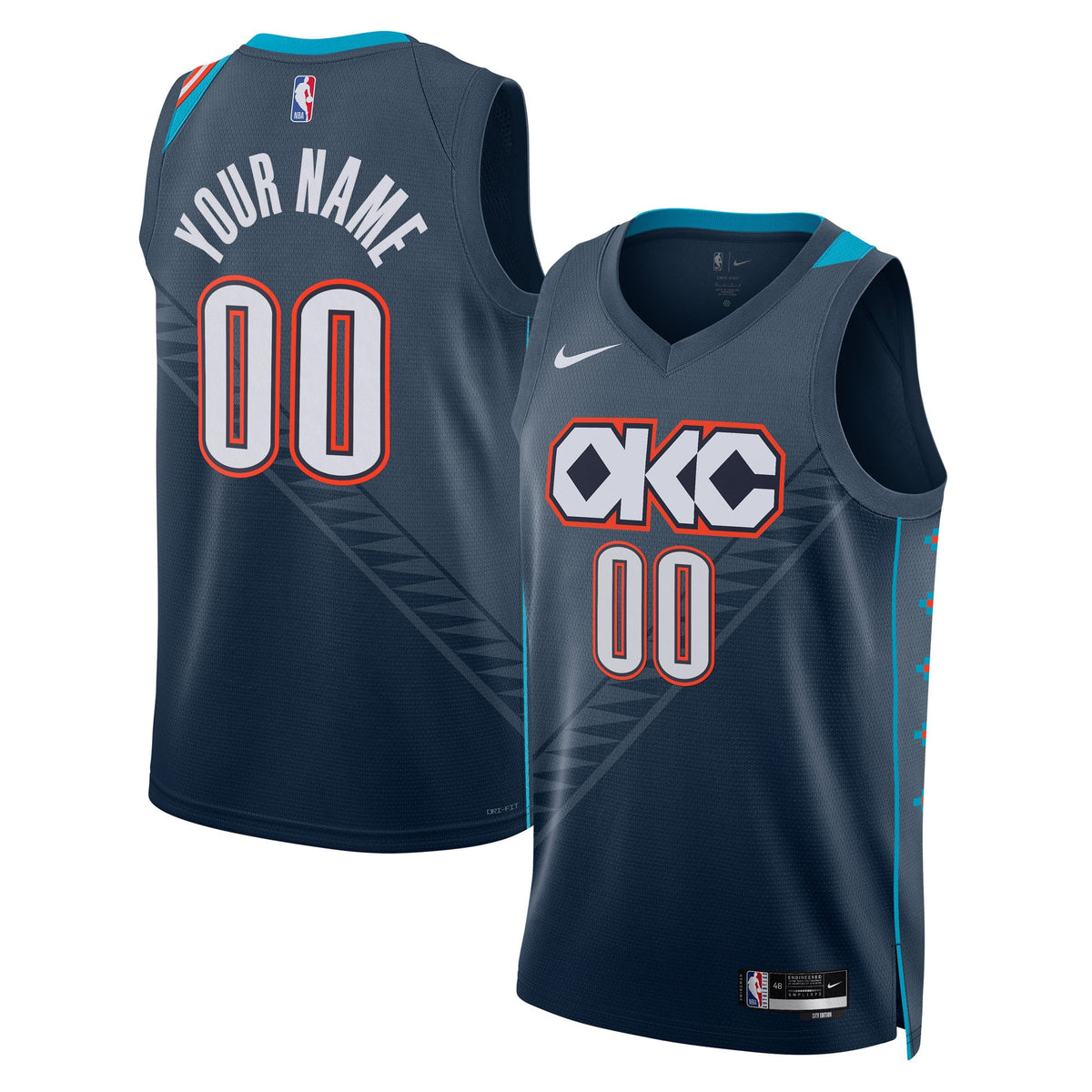 Unisex Oklahoma City Thunder Nike Blue 2025/26 City Edition Swingman Custom Jersey product image 2, provided for visual