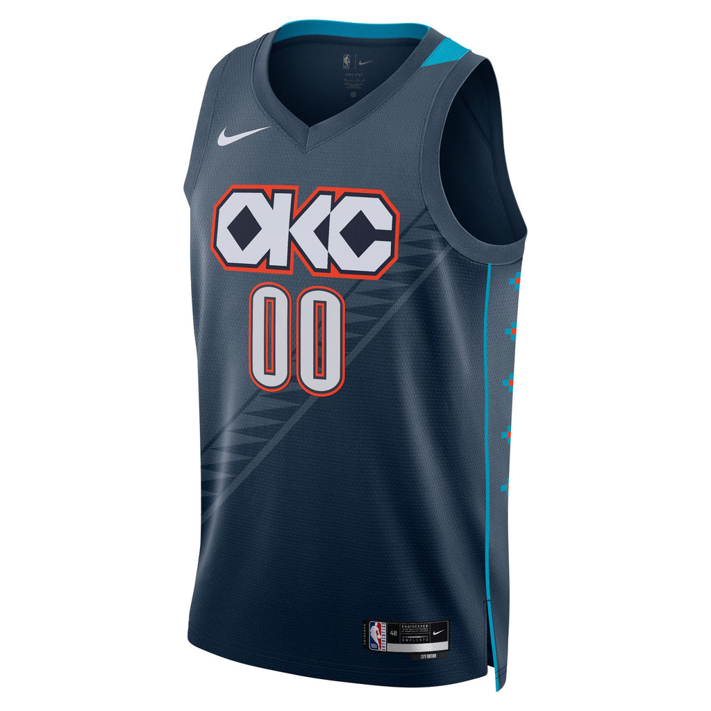 Unisex Oklahoma City Thunder Nike Blue 2025/26 City Edition Swingman Custom Jersey product image 3, provided for visual