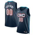 Unisex Oklahoma City Thunder Nike Blue 2025/26 City Edition Swingman Custom Jersey product image 1, provided for visual