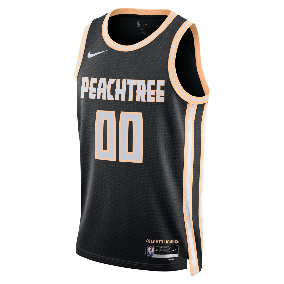 Unisex Atlanta Hawks Nike Black 2025/26 City Edition Swingman Custom Jersey product image 3, provided for visual reference